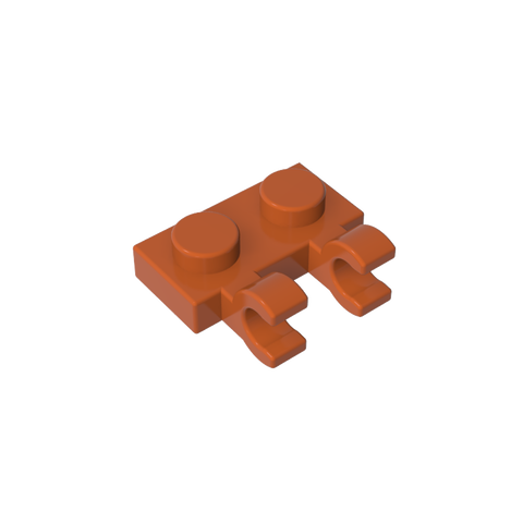 Gobricks,Plate Special 1 x 2 with Clips Horizontal [Thick U-Clips],60470,60470a,60470b,49563