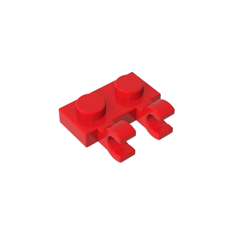 Gobricks,Plate Special 1 x 2 with Clips Horizontal [Thick U-Clips],60470,60470a,60470b,49563