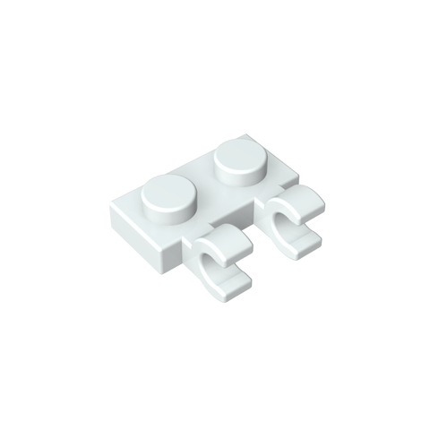 Gobricks,Plate Special 1 x 2 with Clips Horizontal [Thick U-Clips],60470,60470a,60470b,49563