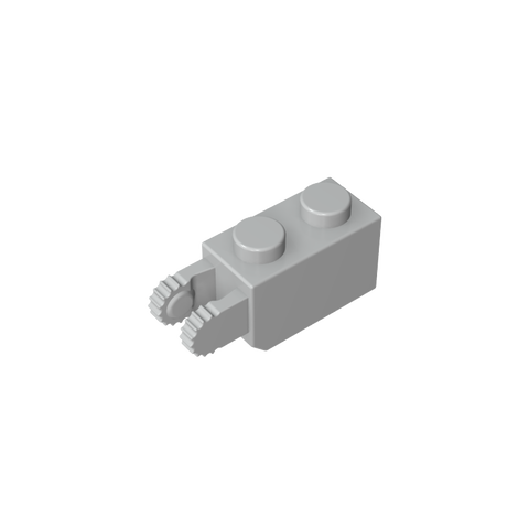 Gobricks,Hinge Brick 1 x 2 Locking with 2 Fingers Vertical End, 9 Teeth,30365,54671