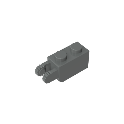 Gobricks,Hinge Brick 1 x 2 Locking with 2 Fingers Vertical End, 9 Teeth,30365,54671