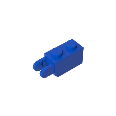 Gobricks,Hinge Brick 1 x 2 Locking with 2 Fingers Vertical End, 9 Teeth,30365,54671