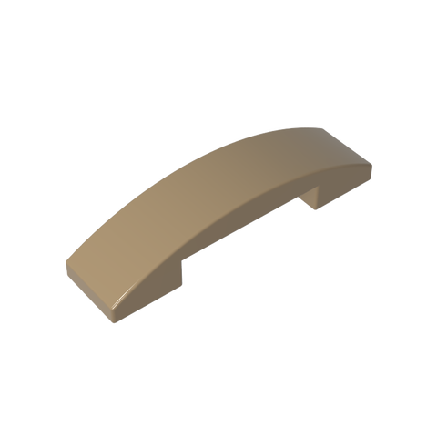 Gobricks,Slope Curved 4 x 1 Double with No Studs,93273