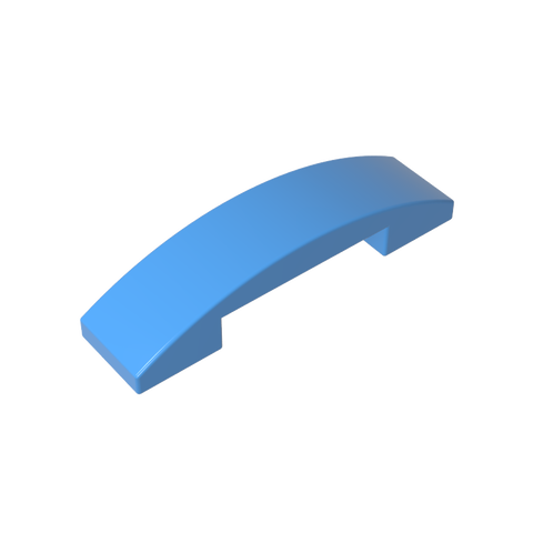 Gobricks,Slope Curved 4 x 1 Double with No Studs,93273