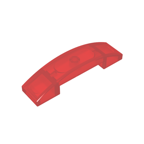 Gobricks,Slope Curved 4 x 1 Double with No Studs,93273