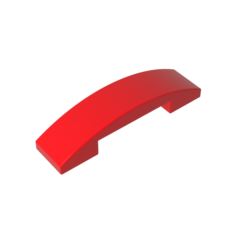 Gobricks,Slope Curved 4 x 1 Double with No Studs,93273