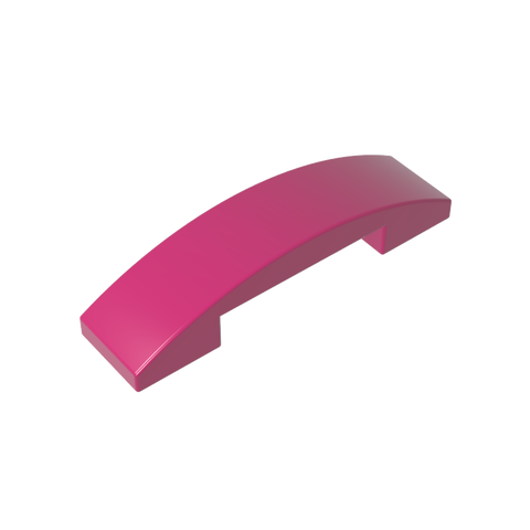 Gobricks,Slope Curved 4 x 1 Double with No Studs,93273