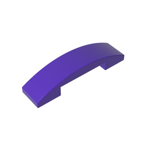 Gobricks,Slope Curved 4 x 1 Double with No Studs,93273