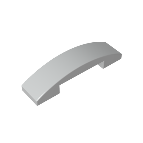 Gobricks,Slope Curved 4 x 1 Double with No Studs,93273