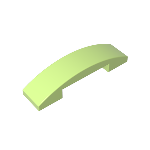 Gobricks,Slope Curved 4 x 1 Double with No Studs,93273