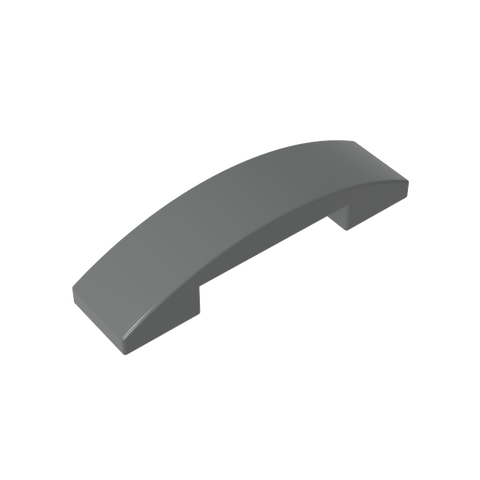 Gobricks,Slope Curved 4 x 1 Double with No Studs,93273