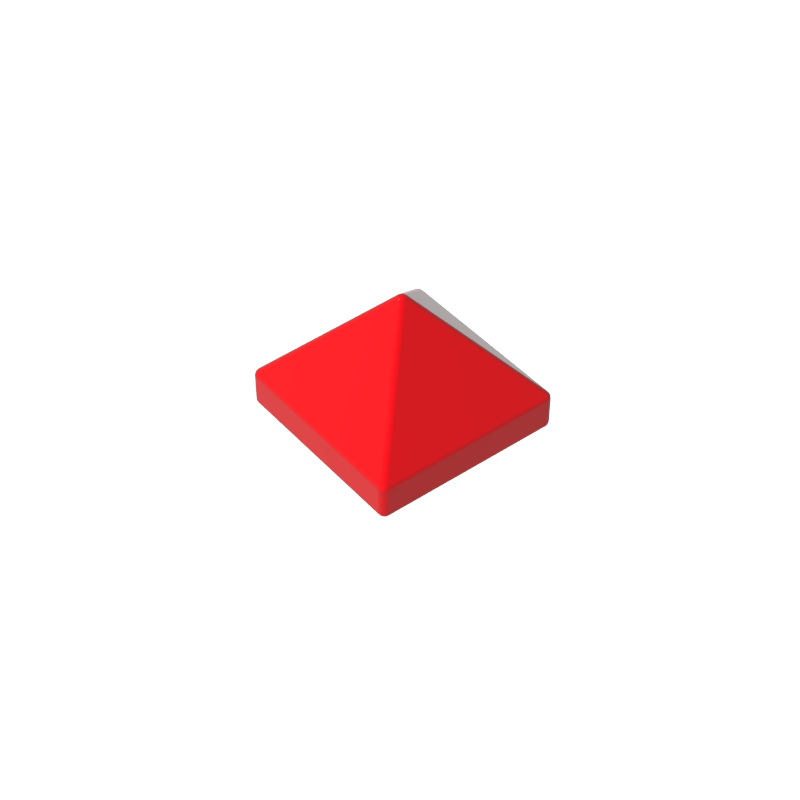 Gobricks,Slope 45° 1 x 1 x 2/3 Quadruple Convex,22388,35343,35344