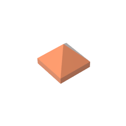 Gobricks,Slope 45° 1 x 1 x 2/3 Quadruple Convex,22388,35343,35344