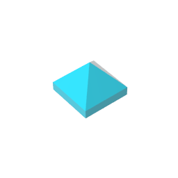 Gobricks,Slope 45° 1 x 1 x 2/3 Quadruple Convex,22388,35343,35344