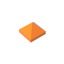 Gobricks,Slope 45° 1 x 1 x 2/3 Quadruple Convex,22388,35343,35344