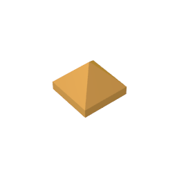 Gobricks,Slope 45° 1 x 1 x 2/3 Quadruple Convex,22388,35343,35344