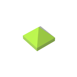 Gobricks,Slope 45° 1 x 1 x 2/3 Quadruple Convex,22388,35343,35344