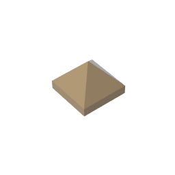 Gobricks,Slope 45° 1 x 1 x 2/3 Quadruple Convex,22388,35343,35344