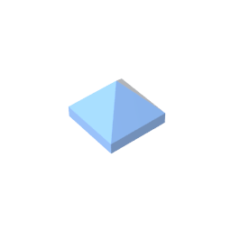 Gobricks,Slope 45° 1 x 1 x 2/3 Quadruple Convex,22388,35343,35344