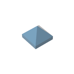 Gobricks,Slope 45° 1 x 1 x 2/3 Quadruple Convex,22388,35343,35344