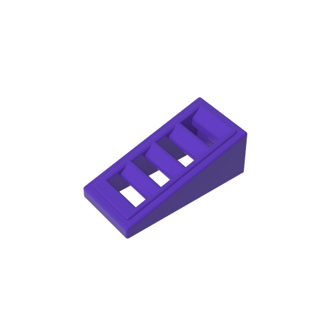 Gobricks,Slope 18° 2 x 1 x 2/3 with 4 Slots,61409,18863,67119,61409b