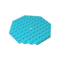 Gobricks,Plate Special 10 x 10 Octagonal with Hole,89523