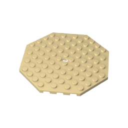 Plate Special 10 x 10 Octagonal with Hole,89523