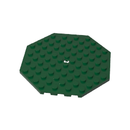 Gobricks,Plate Special 10 x 10 Octagonal with Hole,89523