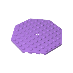 Gobricks,Plate Special 10 x 10 Octagonal with Hole,89523