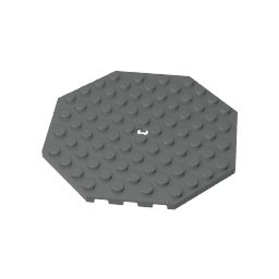Gobricks,Plate Special 10 x 10 Octagonal with Hole,89523