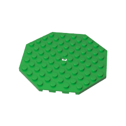 Gobricks,Plate Special 10 x 10 Octagonal with Hole,89523