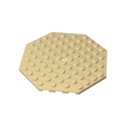 Gobricks,Plate Special 10 x 10 Octagonal with Hole,89523