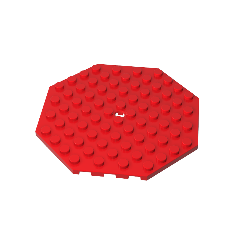 Gobricks,Plate Special 10 x 10 Octagonal with Hole,89523