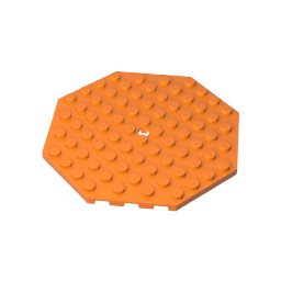 Gobricks,Plate Special 10 x 10 Octagonal with Hole,89523