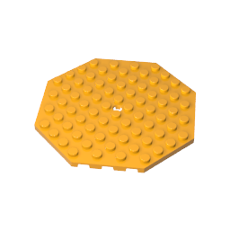 Plate Special 10 x 10 Octagonal with Hole,89523