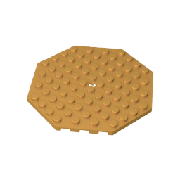 Gobricks,Plate Special 10 x 10 Octagonal with Hole,89523