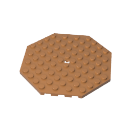 Gobricks,Plate Special 10 x 10 Octagonal with Hole,89523