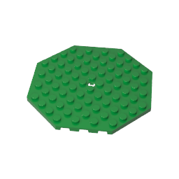 Gobricks,Plate Special 10 x 10 Octagonal with Hole,89523