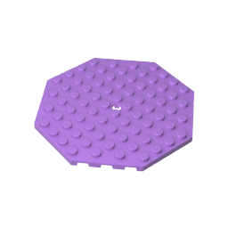 Plate Special 10 x 10 Octagonal with Hole,89523