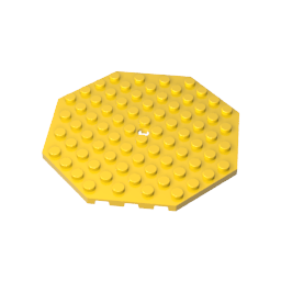 Plate Special 10 x 10 Octagonal with Hole,89523