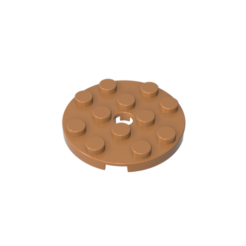 Gobricks,Plate Round 4 x 4 with Pin Hole,60474