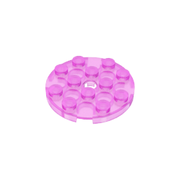 Gobricks,Plate Round 4 x 4 with Pin Hole,60474