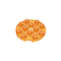 Gobricks,Plate Round 4 x 4 with Pin Hole,60474