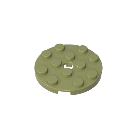 Gobricks,Plate Round 4 x 4 with Pin Hole,60474