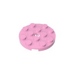 Plate Round 4 x 4 with Pin Hole,60474