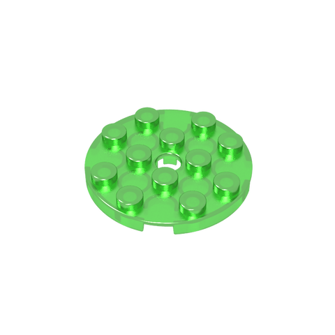 Gobricks,Plate Round 4 x 4 with Pin Hole,60474