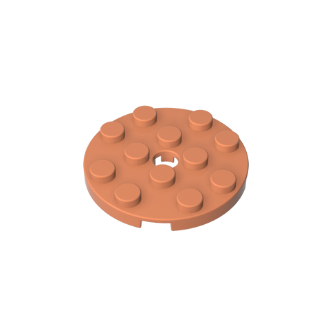 Gobricks,Plate Round 4 x 4 with Pin Hole,60474