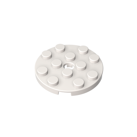 Gobricks,Plate Round 4 x 4 with Pin Hole,60474