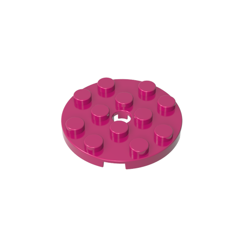 Gobricks,Plate Round 4 x 4 with Pin Hole,60474