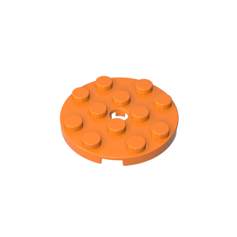 Gobricks,Plate Round 4 x 4 with Pin Hole,60474
